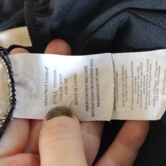 Revolution CLASSIC MOCK NECK LEOTARD in black - Picture 4 of 4